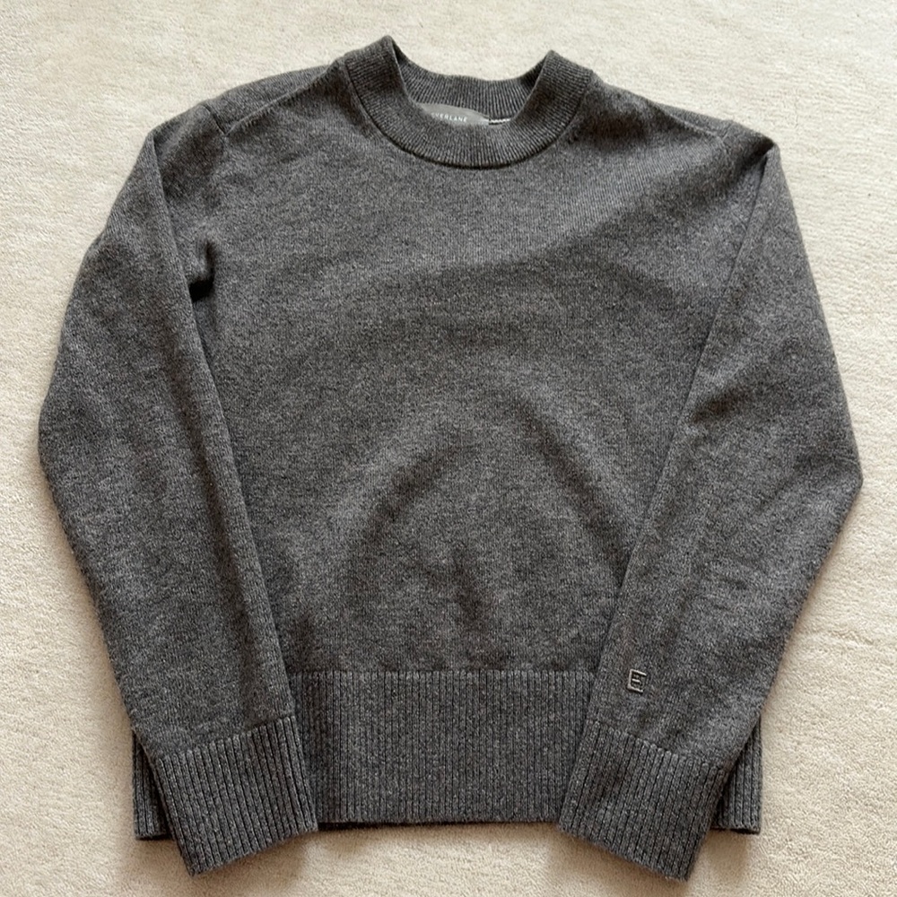 Everlane Gray Crew Neck Sweater